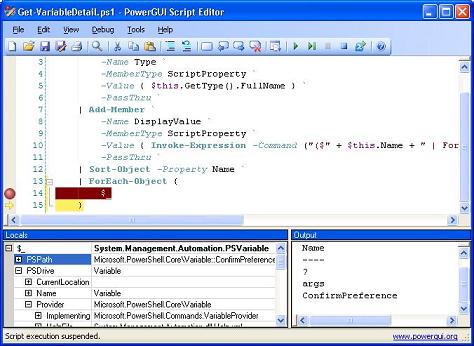PowerGUI 1.0.12 Script Editor